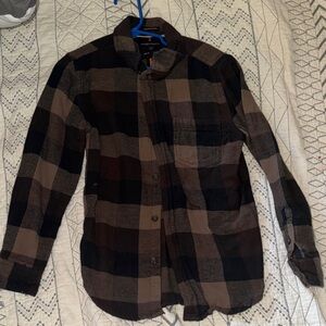 Boys Denim & Flower Black and Brown Shirt | Size 8